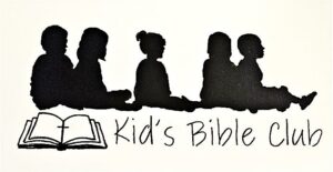 Kid's Bible Club silhouette of children sitting