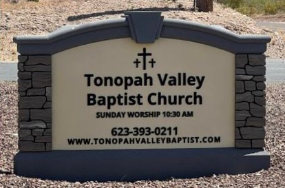 Tonopah Valley Baptist Church sign